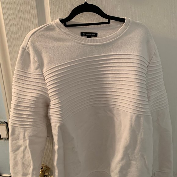 White "International Concepts" Crew Neck Sweater - Picture 1 of 4